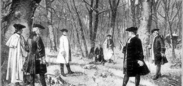 Duel between Alexander Hamilton and Aaron Burr.
