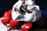 CHOCOLATE MERINGUES AND STRAWBERRIES Photo: Epicurious, Christopher Testani