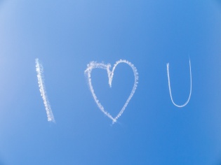 Sky writing for your Valentine. - Photo: Wikimedia