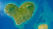 Natural shaped heart island in Croatia - Photo: Weather.com