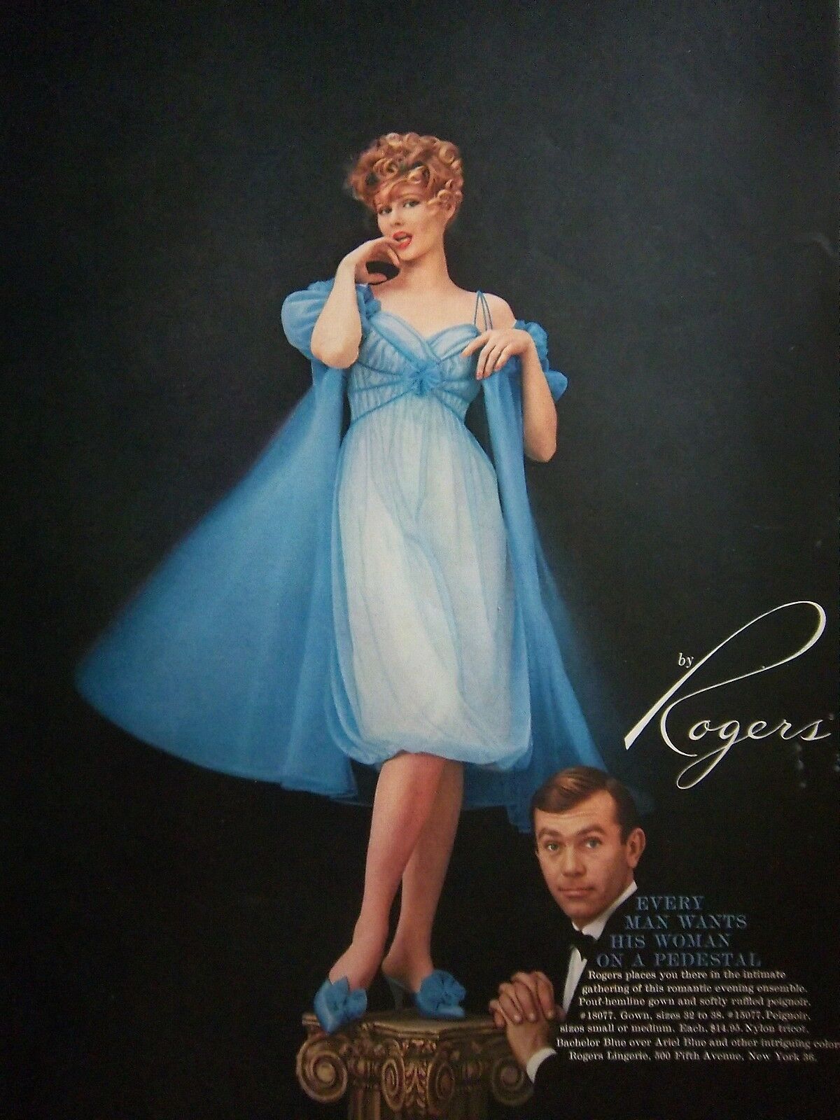 1959-Rogers-Blue-Peignoir-Gown-Lingerie-Every-Man