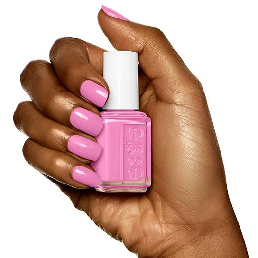 bubble gum pink nails by Essie